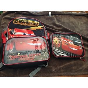 Disney Cars Backpack and lunchbox